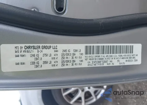 2015 Dodge Journey Sxt from USA, damaged, VIN 3C4PDCBB8FT535057